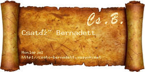 Csató Bernadett névjegykártya