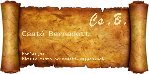 Csató Bernadett névjegykártya