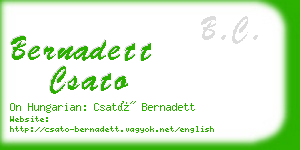 bernadett csato business card